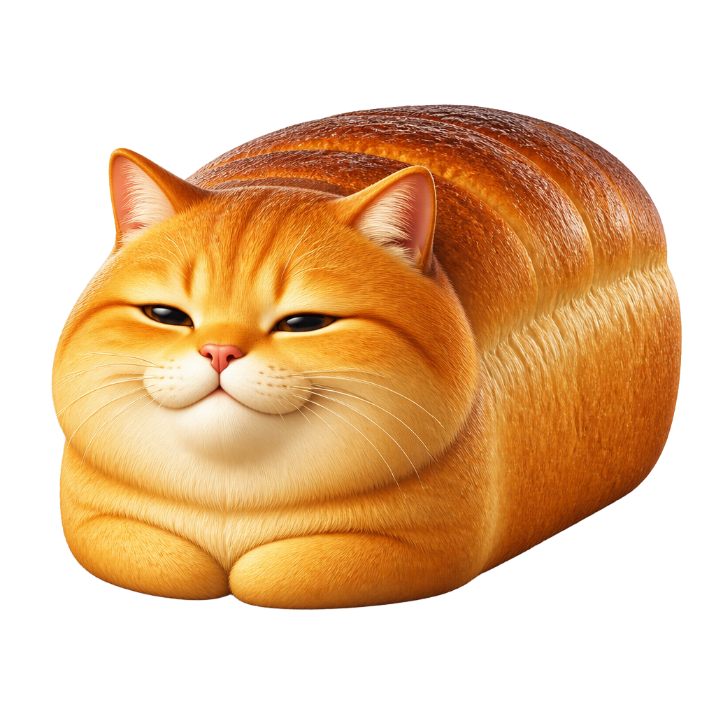 Loaf, the loaf-cat mascot of Loaf Coin